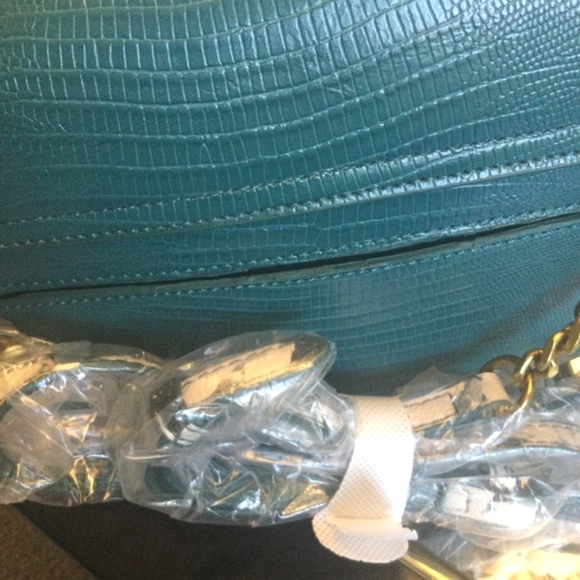 Betsey Johnson Snake Teal Shoulder Bag - Picture 4 of 14